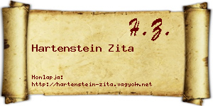 Hartenstein Zita névjegykártya